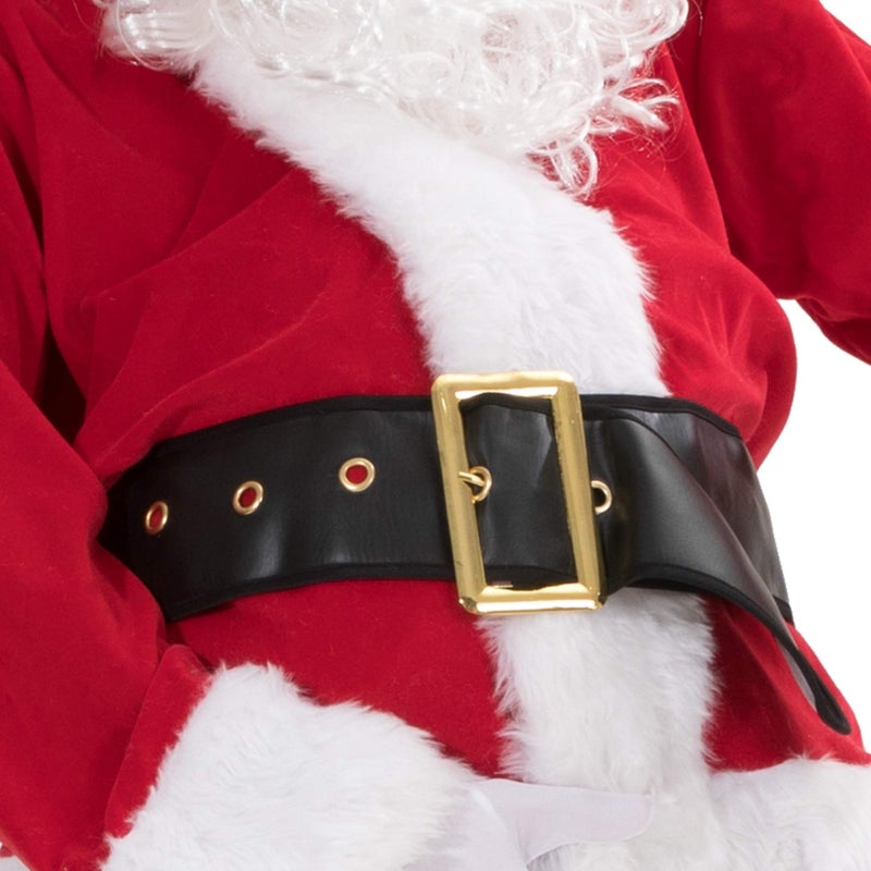 EraSpooky Men Christmas Holiday Deluxe Adult Santa Claus Costume Suit 7pcs (Plus Size) - Image 5